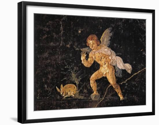 Fresco Depicting Cupid Chasing Hare, from Pompei, Italy-null-Framed Giclee Print