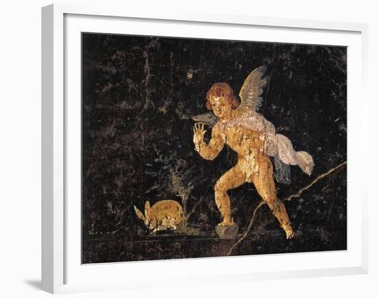 Fresco Depicting Cupid Chasing Hare, from Pompei, Italy-null-Framed Giclee Print