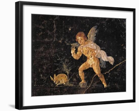 Fresco Depicting Cupid Chasing Hare, from Pompei, Italy-null-Framed Giclee Print