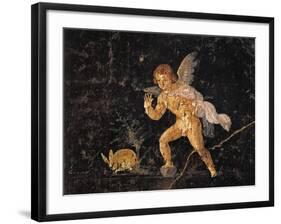 Fresco Depicting Cupid Chasing Hare, from Pompei, Italy-null-Framed Giclee Print