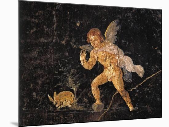 Fresco Depicting Cupid Chasing Hare, from Pompei, Italy-null-Mounted Giclee Print