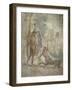 Fresco Depicting Hercules, Deianira and their Son Hyllus Crossing River Evenus, from Pompei-null-Framed Giclee Print