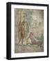 Fresco Depicting Hercules, Deianira and their Son Hyllus Crossing River Evenus, from Pompei-null-Framed Giclee Print