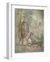 Fresco Depicting Hercules, Deianira and their Son Hyllus Crossing River Evenus, from Pompei-null-Framed Giclee Print