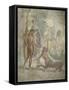 Fresco Depicting Hercules, Deianira and their Son Hyllus Crossing River Evenus, from Pompei-null-Framed Stretched Canvas