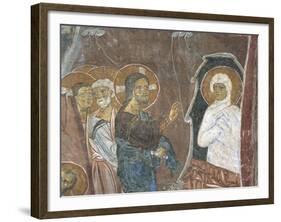 Fresco Depicting Resurrection of Lazarus, Early 12th Century-null-Framed Giclee Print