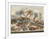 Fresco Depicting River Landscape, from Akrotiri, Thera Island, Santorini, Greece, Detail-null-Framed Giclee Print