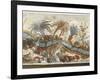 Fresco Depicting River Landscape, from Akrotiri, Thera Island, Santorini, Greece, Detail-null-Framed Giclee Print