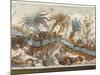 Fresco Depicting River Landscape, from Akrotiri, Thera Island, Santorini, Greece, Detail-null-Mounted Giclee Print