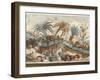 Fresco Depicting River Landscape, from Akrotiri, Thera Island, Santorini, Greece, Detail-null-Framed Giclee Print