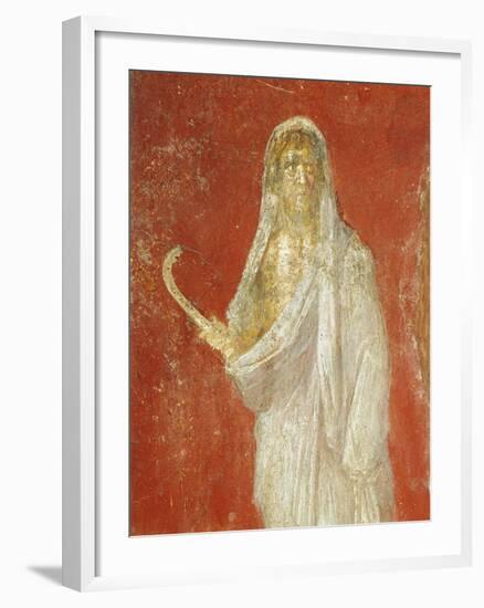 Fresco Depicting Saturn, from Pompei-null-Framed Giclee Print