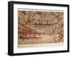 Fresco Depicting Ship Procession, from Akrotiri, Thera Island, Santorini, Greece, Detail, Ships-null-Framed Giclee Print