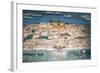 Fresco Depicting the City in Ganden Sumtsenling Monastery (Gompa)-null-Framed Giclee Print