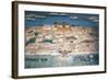 Fresco Depicting the City in Ganden Sumtsenling Monastery (Gompa)-null-Framed Giclee Print