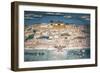 Fresco Depicting the City in Ganden Sumtsenling Monastery (Gompa)-null-Framed Giclee Print