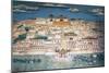 Fresco Depicting the City in Ganden Sumtsenling Monastery (Gompa)-null-Mounted Giclee Print