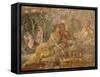 Fresco Depicting Triclinium Scene, from Pompei, Italy-null-Framed Stretched Canvas