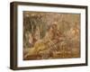 Fresco Depicting Triclinium Scene, from Pompei, Italy-null-Framed Giclee Print