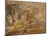 Fresco Depicting Triclinium Scene, from Pompei, Italy-null-Mounted Giclee Print