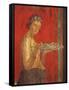 Fresco Depicting Young Girl Bearing Plate of Offerings, from Villa of Mysteries, Pompeii, Campania-null-Framed Stretched Canvas