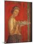 Fresco Depicting Young Girl Bearing Plate of Offerings, from Villa of Mysteries, Pompeii, Campania-null-Mounted Giclee Print