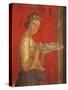 Fresco Depicting Young Girl Bearing Plate of Offerings, from Villa of Mysteries, Pompeii, Campania-null-Stretched Canvas