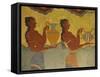 Fresco Detail, Knossos, Crete, Greece, Europe-Harding Robert-Framed Stretched Canvas