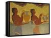 Fresco Detail, Knossos, Crete, Greece, Europe-Harding Robert-Framed Stretched Canvas