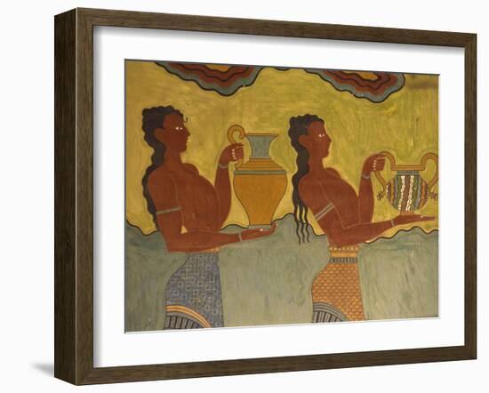 Fresco Detail, Knossos, Crete, Greece, Europe-Harding Robert-Framed Photographic Print