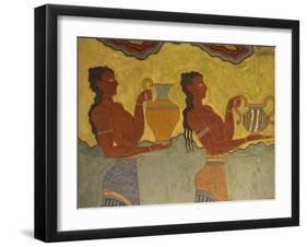 Fresco Detail, Knossos, Crete, Greece, Europe-Harding Robert-Framed Photographic Print