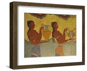 Fresco Detail, Knossos, Crete, Greece, Europe-Harding Robert-Framed Photographic Print