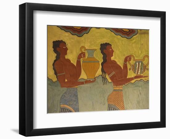 Fresco Detail, Knossos, Crete, Greece, Europe-Harding Robert-Framed Photographic Print