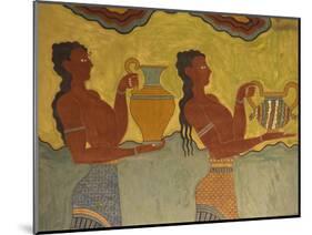 Fresco Detail, Knossos, Crete, Greece, Europe-Harding Robert-Mounted Photographic Print