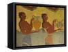 Fresco Detail, Knossos, Crete, Greece, Europe-Harding Robert-Framed Stretched Canvas