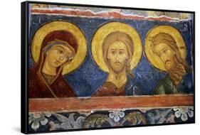 Fresco Icon in the Cathedral of the Nativity Suzdal, Suzdal, Russia-Kymri Wilt-Framed Stretched Canvas