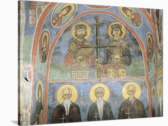 Fresco in a Church, Panagia Ties Asinou Church, Nikitart, Cyprus-null-Stretched Canvas