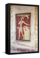 Fresco in Palace of Knossos, Iraklion (Heraklion) (Iraklio), Crete, Greek Islands, Greece, Europe-Markus Lange-Framed Stretched Canvas