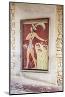 Fresco in Palace of Knossos, Iraklion (Heraklion) (Iraklio), Crete, Greek Islands, Greece, Europe-Markus Lange-Mounted Photographic Print