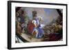 Fresco, Main Hall of Ploskovice Castle, Bohemia. Czech Republic.-null-Framed Giclee Print