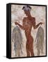 Fresco of a Fisherman from Akrotiri, Island of Santorini, Greece-Gavin Hellier-Framed Stretched Canvas