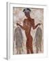 Fresco of a Fisherman from Akrotiri, Island of Santorini, Greece-Gavin Hellier-Framed Photographic Print