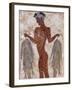 Fresco of a Fisherman from Akrotiri, Island of Santorini, Greece-Gavin Hellier-Framed Photographic Print