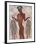 Fresco of a Fisherman from Akrotiri, Island of Santorini, Greece-Gavin Hellier-Framed Photographic Print