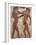 Fresco of Children Boxing from Akrotiri, Island of Santorini, Greece-Gavin Hellier-Framed Photographic Print