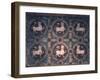 Fresco of Lions on Decorative Ground, 11th C-null-Framed Photo