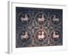 Fresco of Lions on Decorative Ground, 11th C-null-Framed Photo