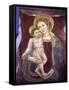 Fresco of Madonna and the Child Jesus, Amalfi Cathedral, UNESCO World Heritage Site, Italy-null-Framed Stretched Canvas