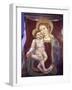 Fresco of Madonna and the Child Jesus, Amalfi Cathedral, UNESCO World Heritage Site, Italy-null-Framed Photographic Print