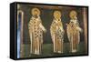 Fresco of St. Basil, Gregory, and Cyril, Istanbul, Turkey-Ali Kabas-Framed Stretched Canvas