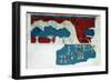 Fresco of the royal court of the Minoan palace at Knossos, 18th century BC-Unknown-Framed Giclee Print